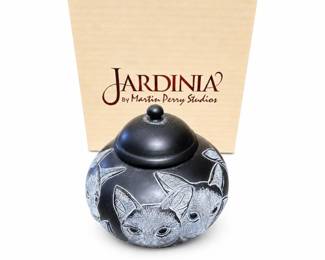 Martin Perry Studios Jardinia Royal Family Siamese Cat Trinket Pot with Box