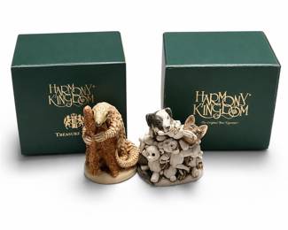 Harmony Kingdom Signed King of the Hill and Perished Teddies Box Figurines