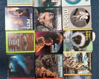 National Geographic Books for World and Young Explorers, 14 Books and U.S. Map