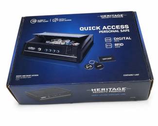 Heritage Security P3EAR Quick Access Personal Safe, Keypad and RFID, New in Box