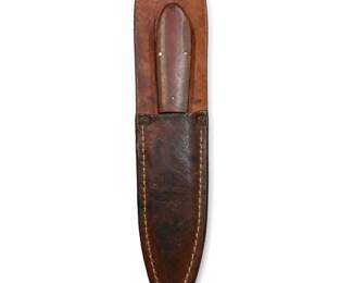 Case XX 303 Spear-Point Throwing Knife with Leather Sheath