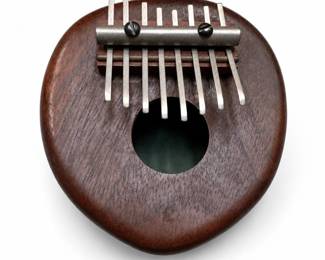 Goshen Eight-Key Gourd Mbira Thumb Piano, Teardrop Hardwood Top