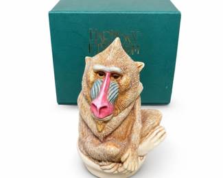 Harmony Kingdom Up To Scratch Baboon Box by Peter Calvesbert, Version 1