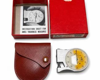 B.C. Ames No. 251 Pocket Thickness Measure, .0005-Inch Graduations, with Box