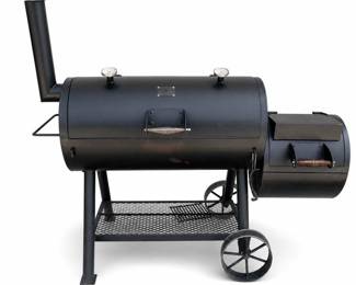 Oklahoma Joe's Longhorn Charcoal Offset Smoker with Dual Lid Thermometers