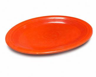 Homer Laughlin Fiesta Oval Platter in Original Vintage Red Glaze