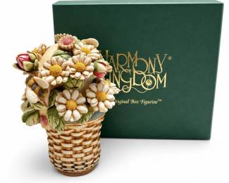 Harmony Kingdom Longaberger Daisy Basket Box Figurine, Limited Edition 1336/3600