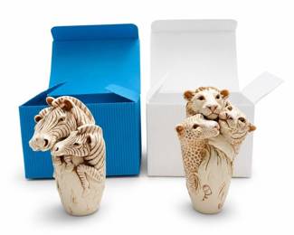 Adam Binder Special Moments Zebra Crossing and Three Kings Boxes, Signed