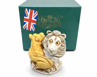 Harmony Kingdom Lords of the Jungle Lion and Lioness Box by David Lawrence
