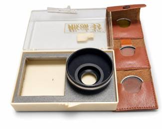 Lens Hood and Filter Kit for Ricoh 35 Rangefinder, Made in U.S.A., Fitted Case