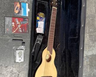 Washburn Rover RO10 Travel Acoustic Guitar with Case, Korg Tuner and DVD
