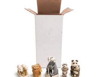 Harmony Kingdom Mates for Life Wolves Box and Panda, Helen, Pacer Wee Beasties