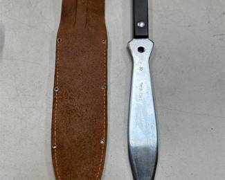 Tru-Bal Spear-Point Throwing Knife with Matching Leather Sheath
