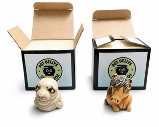 Harmony Kingdom Pot Bellys Paddles Seal and Naggy Horse Boxes with Cartons