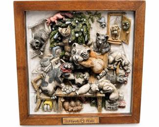 Harmony Kingdom Picturesque Ruffians' Feast Framed Tile by Ann Richmond
