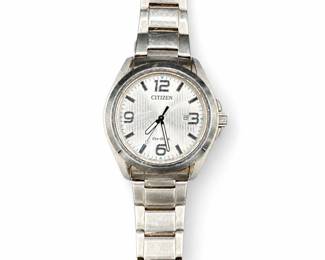 Citizen Eco-Drive Garrison AW1430 Men's Watch, Silver Dial, Steel Bracelet