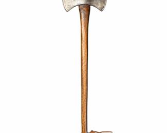 Plumb Double-Bit Axe with Wood Handle and Leather Lanyard