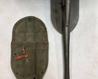 Ames U.S. M1943 Folding Entrenching Tool with M1956 Canvas Carrier
