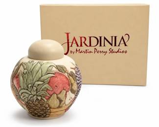 Jardinia Sweet Sensation Fruit Lidded Jar by Martin Perry Studios, with Box