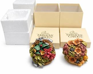 Harmony Kingdom Christmas Bouquet and Halloween Bouquet Boxes, Limited Editions