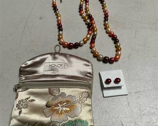 Honora Fall-Color Ringed Freshwater Pearls: Two Necklaces and Stud Earrings