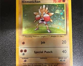 Pokémon TCG Hitmonchan 7/102 Base Set Holo Rare Card, Unlimited