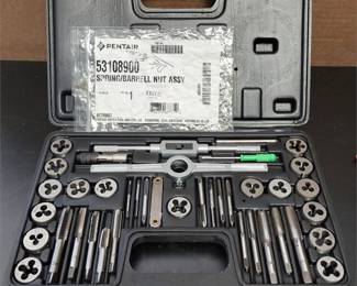 40-Piece SAE Tap and Die Set with Wrenches and Pitch Gauge in Fitted Case