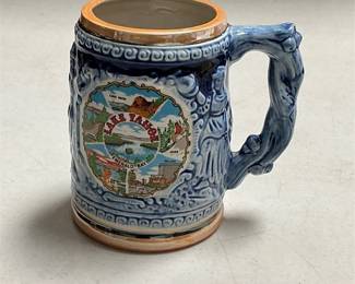 Lake Tahoe Souvenir Ceramic Stein with Emerald Bay Scene