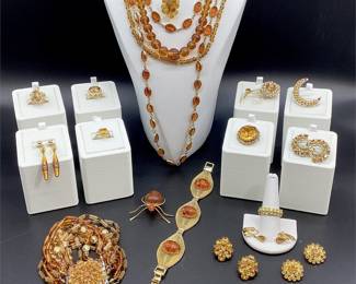 Joseph Esposito, Chico's and Other Topaz-Colored Jewelry with Amber Brooch