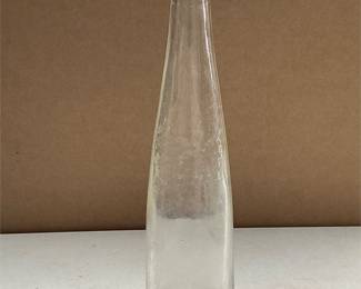 E. Isolabella & Figlio Milano Embossed Clear Glass Bottle
