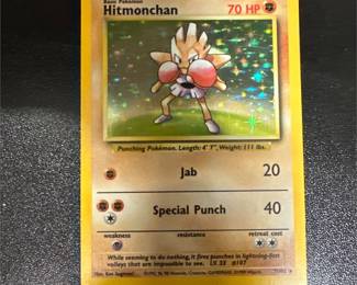 Pokémon TCG Hitmonchan 7/102 Base Set Holo, Unlimited