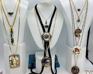 Laurel Burch, Monet and Other Cloisonné Jewelry with Gold-Filled Pieces