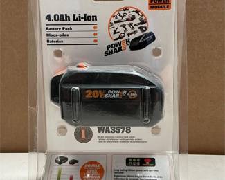 Worx WA3578 20V Max PowerShare 4.0Ah Li-Ion Battery in Retail Package