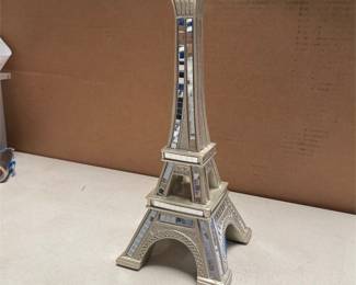 Eiffel Tower Tabletop Ornament with Mirrored Mosaic Tiles