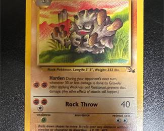 Pokémon TCG Graveler 37/62 Fossil Card, Unlimited