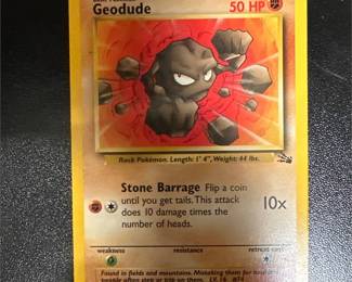 Pokémon TCG Geodude 47/62 Fossil Card, Unlimited