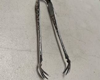 Schofield Baltimore Rose Sterling Silver Claw Sugar Tongs