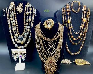 Capri, Trifari, Napier and Other Iridescent Bohemian Style Jewelry