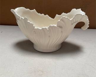 Lenox Teleflora 75th Anniversary Cream Cabbage Leaf Gravy Boat Planter