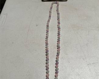 Hand-Knotted Pastel Bead Necklace with Honora Collection Pouch