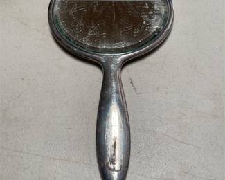 R. Blackinton Sterling Silver Engraved Hand Mirror No. 6300, Monogrammed