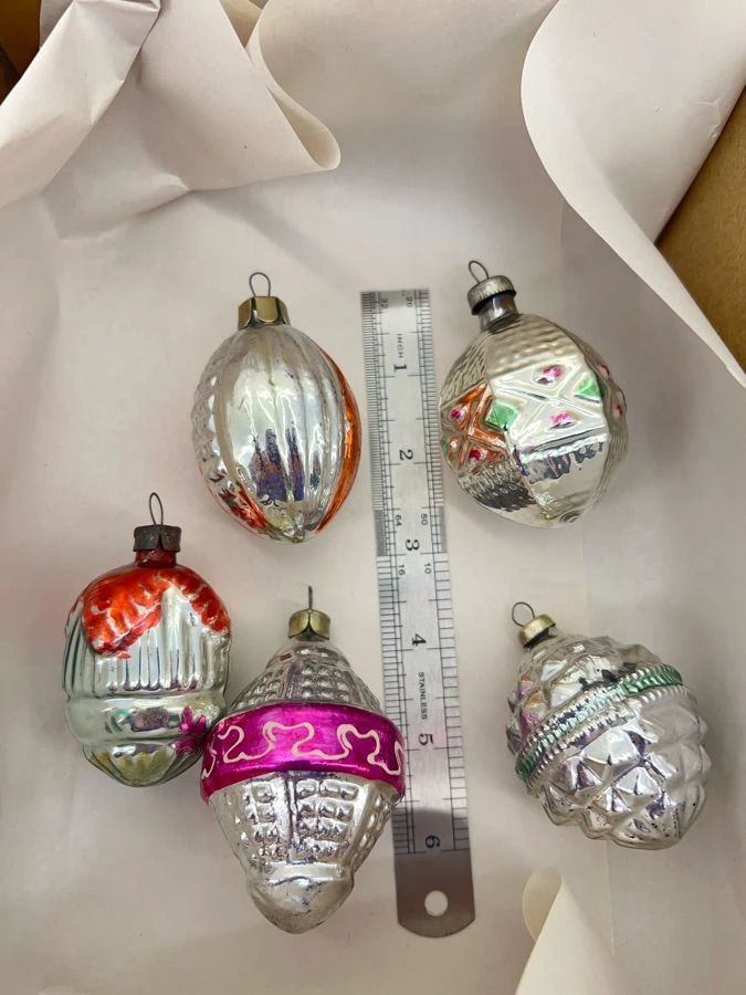 Vintage glass ornaments