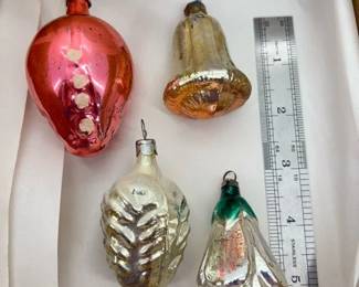 Vintage glass ornaments