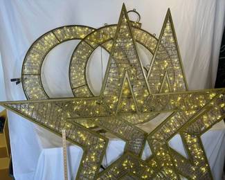 Stars and ornaments, large christmas decoration 