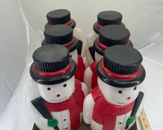 6 blow mold Snowmen
