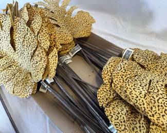 leopard print decorative fronds, Leopard print philo, artificial floral, jaguar print faux floral