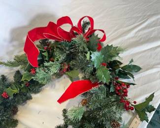 Decorated garland, christmas decor