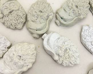 24 Santa head castings, craft project, ornaments, gifts, christmas