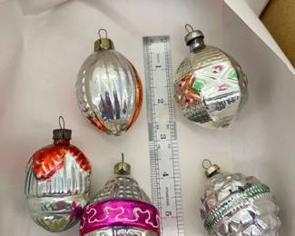 Vintage glass ornaments