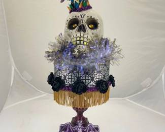 Bats and skull stand
